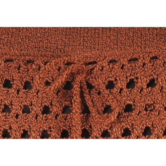 NICK & MO Burnt Orange Crochet Boho A-Line Skirt Size Women's Small - Picture 4 of 6